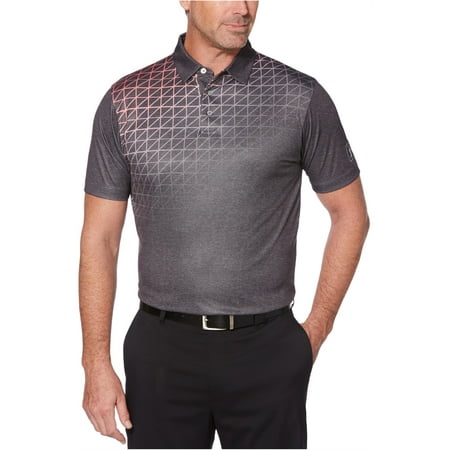 PGA Tour Mens Gradient Tech Rugby Polo Shirt, Grey, Small | Walmart Canada