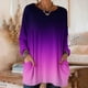 thumbnail image 1 of TaTaai 2026 Fall Womens Gradient Long Sleeve Tee Round Neck Loose Blouse With Pockets Casual Solid Color Fashion Top Soft Stretchy Polyester Daily Gift, 1 of 7