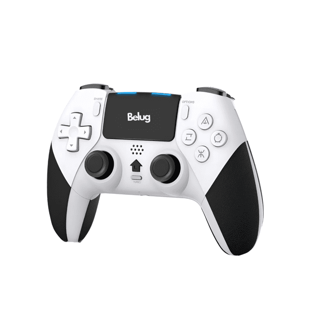 Control Inalámbrico Mando Compatible Con Para Ps4 Y Pc Belug Blanco, Negro