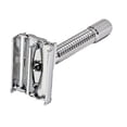thumbnail image 4 of Men's Traditional Classic Double Edge Chrome Shaving Safety Razor + 5 Blades Set, 4 of 4