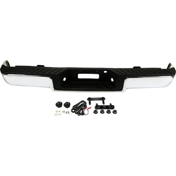 Step Bumper Compatible with FORD F-150/MARK LT 2006-2008 Assembly Chrome Steel Pull Bar Style Fleetside