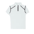thumbnail image 4 of WTOBBY Men's Golf Short Sleeve T-Shirt Lightweight and Breathable, Quarter-Zip Lapel Collar, Stylish Casual Shirt for Golf, Outdoor, and Everyday Active Wear,White XL, 4 of 5
