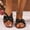 Black, variant on YOUYEDIAN Orthopedic Sandals for Women Arch Support Summer Flat Sandals Wide Width Slip on Non Slip Orthopedic Slippers Soft 2026 New Orthopedic Shoes