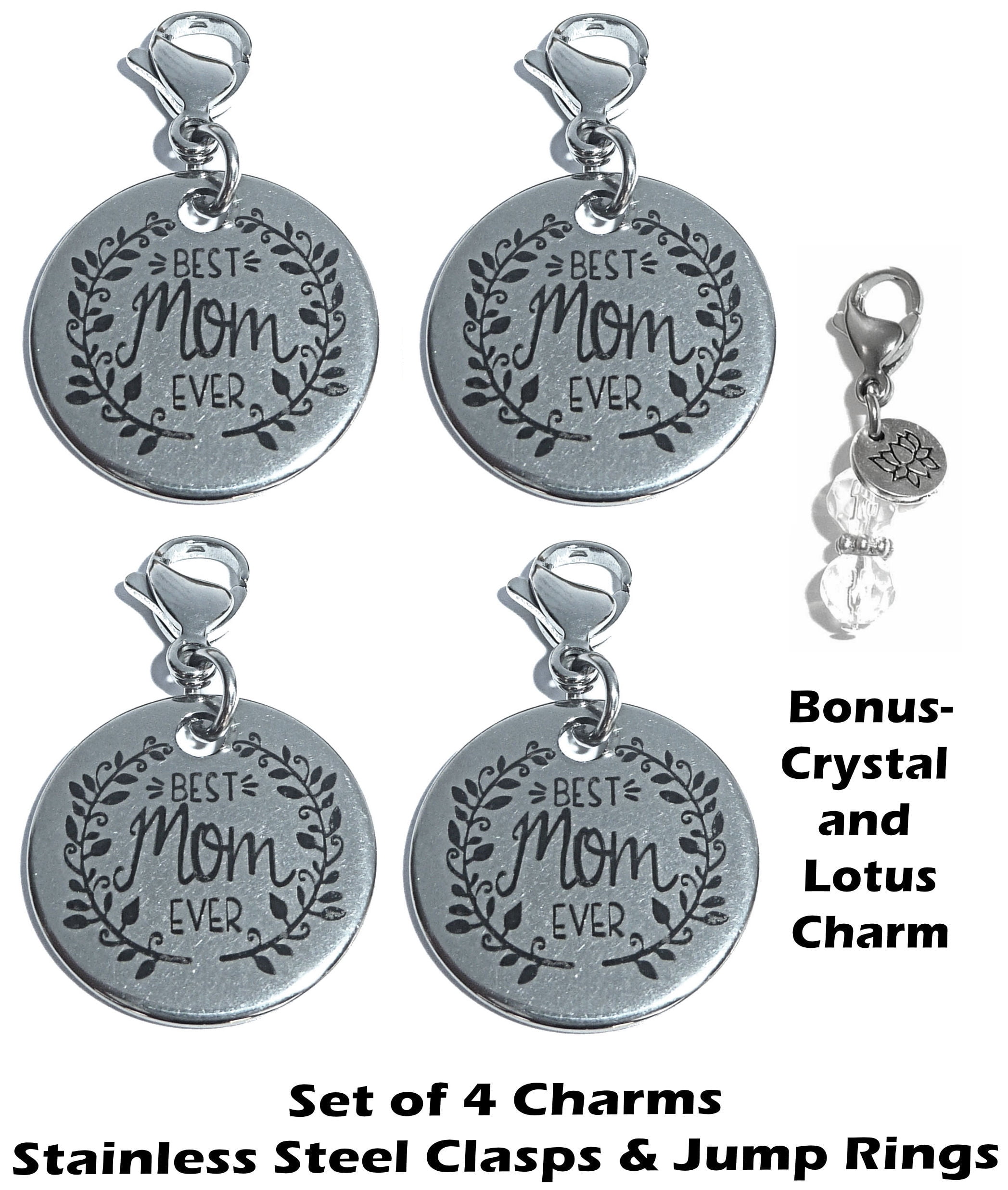 Charms Clip On - Perfect For Bracelet Or Necklace, Zipper Pull Charm, Bag  Or Purse Charm Easy To Use DIY Charms - 4 Pack Well Behaved Women Rarely  Make History Clip On