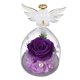 thumbnail image 1 of Rosa eterna con forma de ángel para niña, cubierta de cristal, regalo de vacaciones, decoración de rosas, regalo de cumpleaños para amigos y familiares, 1 of 5