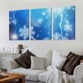 thumbnail image 2 of PRATYUS Ready to Hang 3 Piece Christmas Snowflake Canvas Wall Art Set 12x16x3pcs, 2 of 4