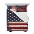 thumbnail image 7 of Vintage American Flag Twin XL Size Down Alternative Comforter, Lightweight Comforter Quilt Bedding Set with Pillow Shams Retro Rustic USA Flag All Seasons Bed Comforter Duvet Insert 68"x98", 7 of 7