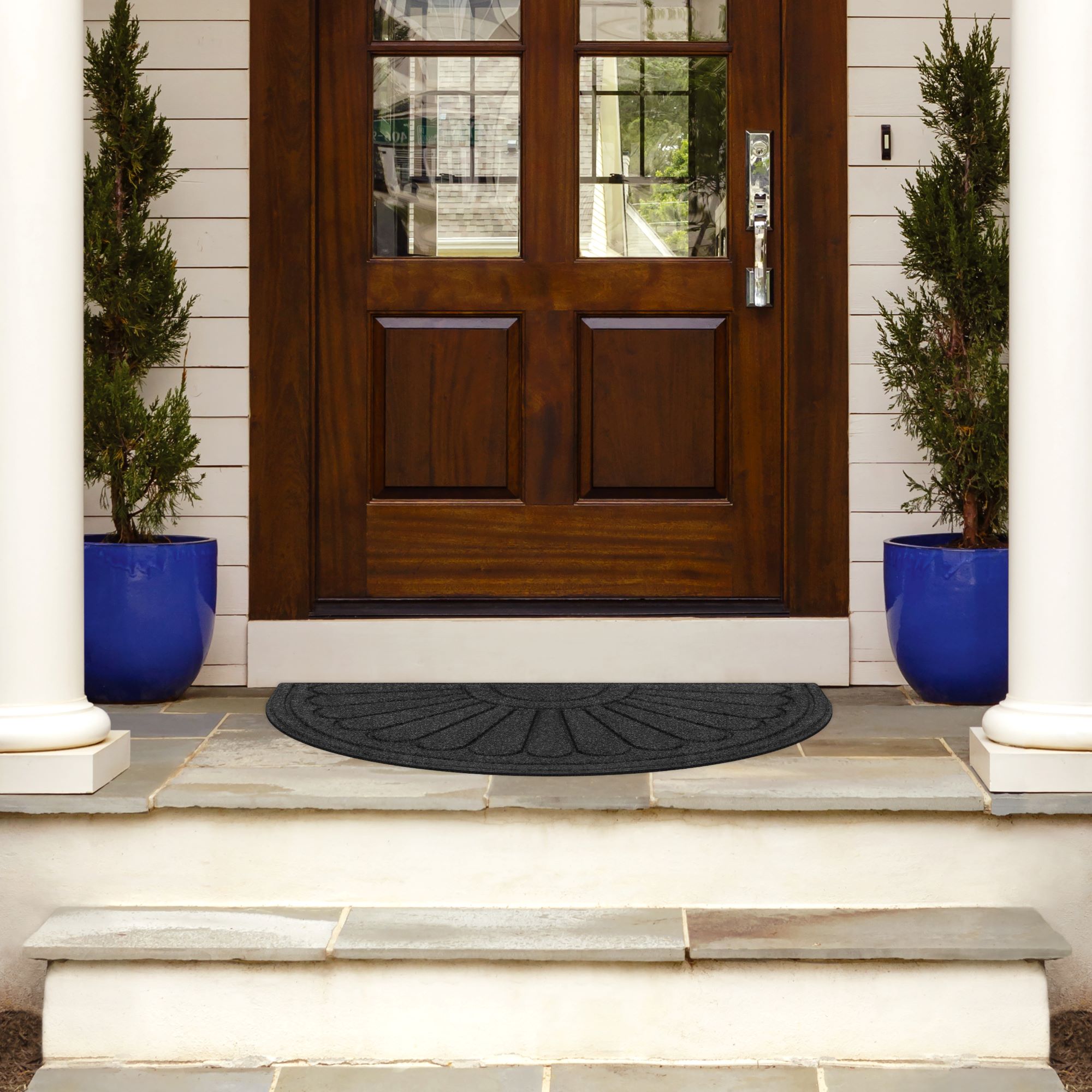 Mainstays Sunburst Utility Door Mat, Gray, 18x30 Inches photo 2