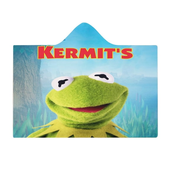 Kermit The Frog Wearable Fleece Blanket Hoodie Cloak Hooded Blanket 40"x50"