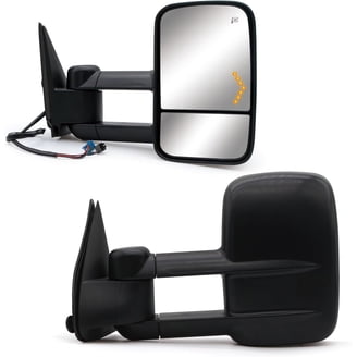 MOSTPLUS Switchback White Painted Tow Mirrors For 2008-2013 Silverado 1500/2500/3500 – Power, Heated, Turn Signal