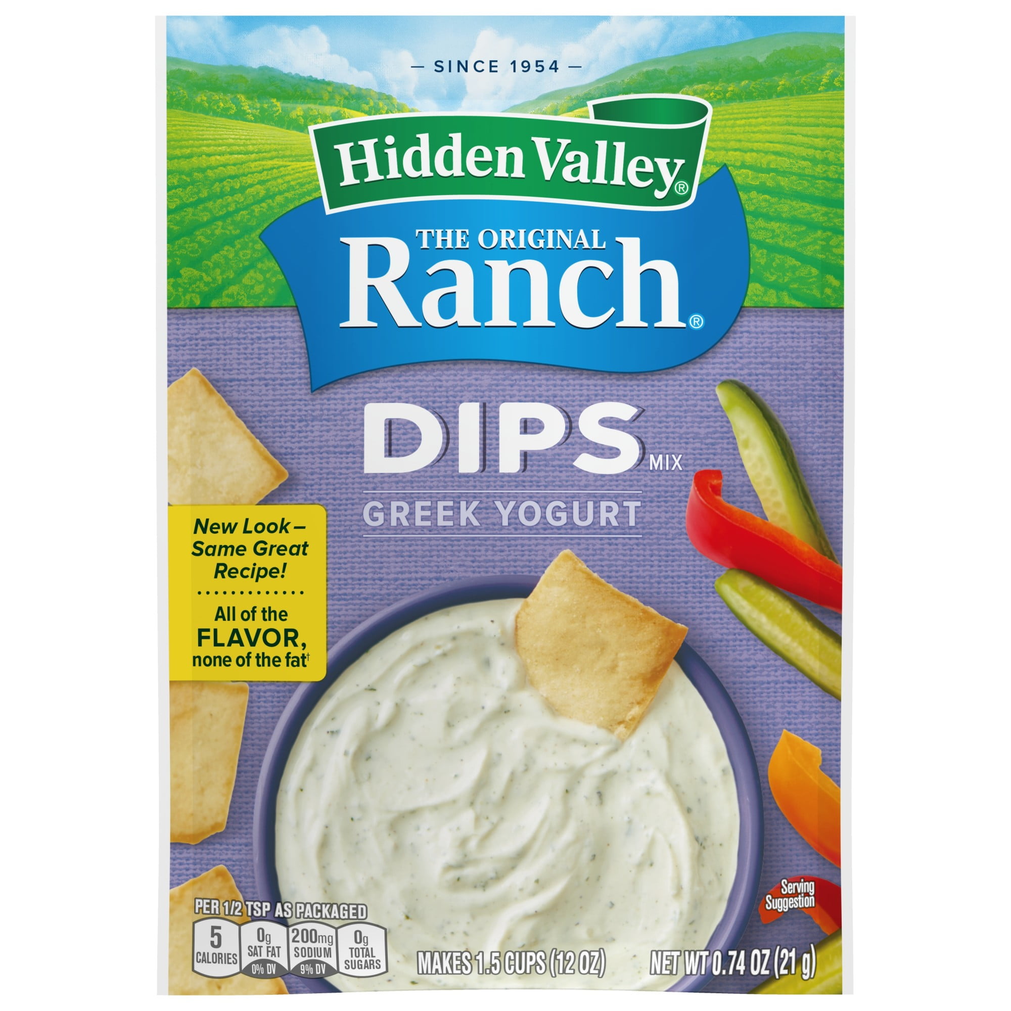 Hidden Valley Greek Yogurt Original Ranch Dips Mix Gluten Free