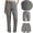 Gray women high waisted trousers with pockets a1, variant on Women Straight High Waisted Trousers with Pockets Casual Basic Long Pants for Ladies Office Work Vacation Loose Fit Stretchy Cotton Beach Travel Trousers, Army Green M