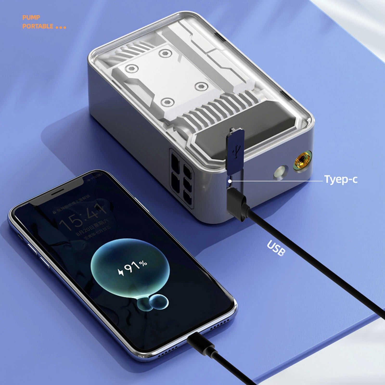 LLDYYDS Tire Inflator Portable Air Compressor, 180PSI & 15000mAh Cordless Air Pump for Car Tires with Pressure Gauge, 3X Faster Tire Pump with Cigarette Lighter Plug for Car