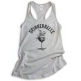 thumbnail image 1 of Drinkerbelle Tank Top, Ladies Racerback Tank Top, Fairy Tank, Drinking Tank, Wine Tank, Cocktail Tank, Silver Gray, X-Large, 1 of 3