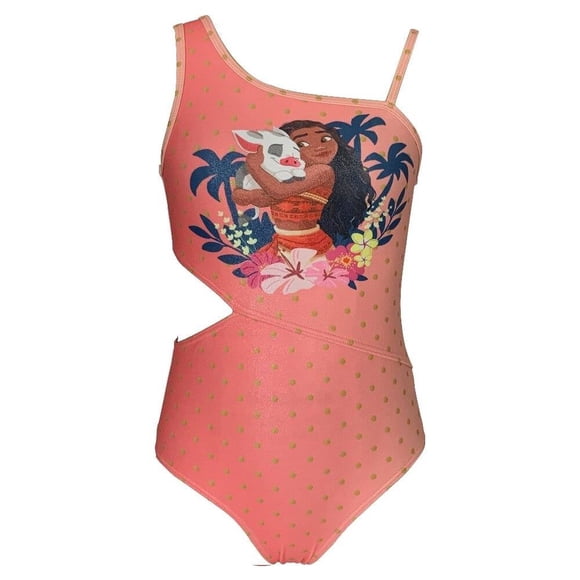 Traje de Baño Princesas para Niña, Completo  Coral Talla 8