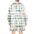 thumbnail image 2 of Wearable Oversized Blanket,Green Christmas Tree Pattern Wearable Blanket Hoodie for Adults,Cozy Hooded Blankets with Super Pockets,Super Warm Fuzzy Pullover for Women & Men, 2 of 6