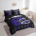 thumbnail image 2 of Erosebridal American City Bedding Sets, Football Player Comforter Sets with Sheets, Indigo Reversible Bed Sheets Set, Breathable Bedroom Decor, 7-Piece, 2 of 5