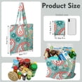 thumbnail image 2 of Artistic Paisley Floral Canvas Tote Bag - Foldable Reusable Grocery Bag for Women, 2 of 6