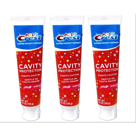 Crest Kid's Toothpaste Cavity Protection Gel Formula, Bubblegum, 4.2 Ounce - 3 Pack