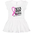 thumbnail image 3 of Inktastic Never Stop Fighting Breast Cancer Awareness Girls Toddler Dress, 3 of 5