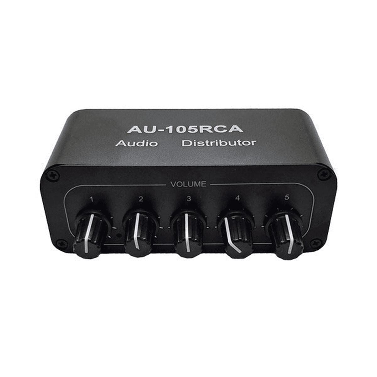 2X Stereo Audio Mixer 1 Input 5 Output Multi-Channel Audio Source Distributor Interface for Power Amplifiers,2 x Stereo Audio Mixer,black