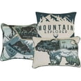 thumbnail image 4 of Chezmoi Collection Tahoe 7-Piece North Lake Motif Comforter Set, Multicolor Blue Green Brown Black Printed Washed Cabin Lodge Microfiber Bedding, King, 4 of 9