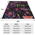 thumbnail image 4 of face Blanket No You Hang Up Horror Movie Character Blanket Gift Serial Killers Blanket Spooky Season Couch Bed Sofa Soft Lightweight Warm Cozy Flannel Fleece Bed Blanket (Black, ) Black, 4 of 7