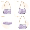 thumbnail image 2 of Lavender Purple Marble Womens Chain Shoulder Bag Tote Handbag Clutch Hobo Purse with Zipper for Travel Casual, 2 of 7