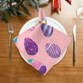 thumbnail image 2 of Coolnut Happy Easter Day Eggs Cloth Napkins Set of 6,Reusable Washable Polyester Dinner Table Napkins for Family,Kitchen,Dining,Party Decor, 2 of 7