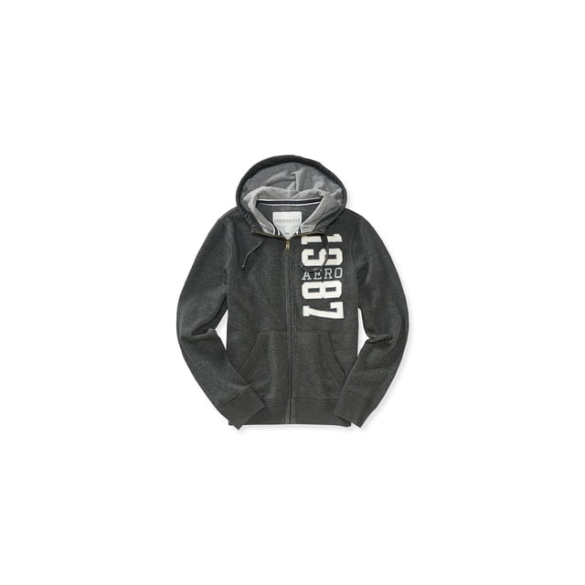 Sudadera con capucha y Cremallera completa Aeropostale 1987 gris mediano