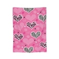 thumbnail image 2 of Pink and Black Zebra Print Flannel Blanket Super Soft Fleece Zebra Print Loves Blanket 50x40, 2 of 6