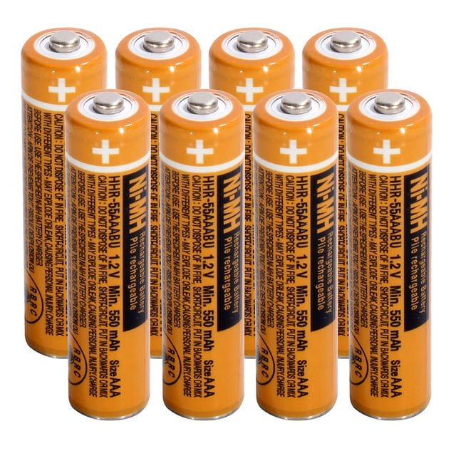 Batería recargable Ni-MH AAA 1,2 V 550 mAh, paquete de 8