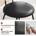 thumbnail image 2 of EastVita Set of 2 Modern Dining Chairs,Thick Upholstered Kitchen Dining Room Chairs with Metal Legs,Space Saving,Black (2-Pack), 2 of 8