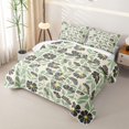 thumbnail image 3 of jejeloiu Neutral Floral Quilt Full For Girls,Vintage Pattern Full Bedspread Sets,Gray Green Cream,3-Piece, 3 of 7