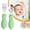 Green, variant on Hilingoto ki-ds Self Feeding Silverware, toddler Utensils forks and Spoons Set with Plastic Handle Stainless Steel, Dishwasher Safe ba-by Flatware, Green 2Pcs