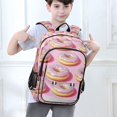 thumbnail image 6 of FORMRS Unisex School Backpack 17" Student Travel Bag with Laptop Compartment, Light Pink Doughnuts, 6 of 7