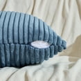 thumbnail image 4 of Fancy Homi Set of 2 Dusty Blue Boho Decorative Throw Pillow Covers 16x16 inch for Couch Bed Sofa, Aesthetic Modern Farmhouse Room Decor, Soft Fuzzy Fluffy Cozy Corduroy Textured Cushion Case 40x40cm, 4 of 7