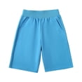 thumbnail image 4 of Yindaity Cotton Shorts Boys Toddler Boys Summer Shorts with Drawstring - Cotton Baby Casual Shorts Active Sports Shorts(Sky Blue,10-11 Years), 4 of 5