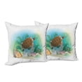 thumbnail image 6 of Ambesonne Ocean Throw Pillow Cover 2 Pack, Sea Turtles Underwater, 20", Green Brown, 6 of 6