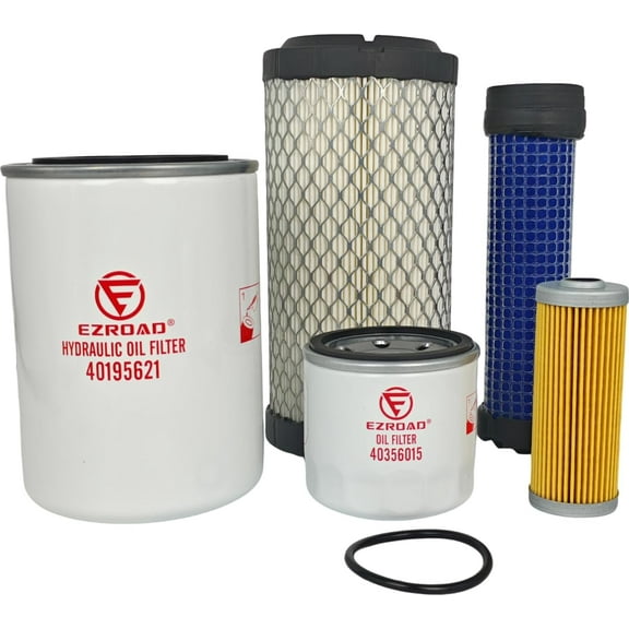 Maintenance Filter Kit Compatible with LS MT125 MT225S Tractor 40356015 40358122 40049450 40195621 Oil Fuel Outer Inner Air Hydraulic Filter Service Engine