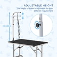 thumbnail image 4 of Table de Toilettage pour Chien en Acier Inoxydable Argenté - Hauteur et Rangement Réglables / 36 Pouces x 24 Pouces / Station Professionnelle de Toilettage pour Animaux pour la Maison et le Salon, 4 of 7