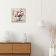 thumbnail image 4 of ZHONGYUTONG Rustic Bathroom Wall Art Peony Floral Bouquet Pictures Country Pink Flower Vase Botanical Canvas Prints Farmhouse Kitchen Decor Artwork (12.00" x 12.00"), 4 of 6