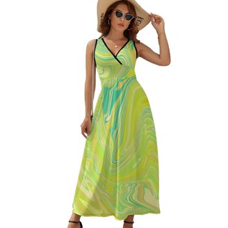 sachin and babi light blue dress Women's Lime Green Dresses main image 0