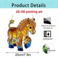 thumbnail image 3 of Viflosae Key Chains Men Keychains 2D Acrylic Horse Suncatcher Window Decor with Chain Stained Glass Style Light Filtering Hanging Ornament for Indoor Outdoor Decoration, 3 of 5
