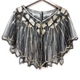 thumbnail image 2 of HNMKIU Women Wrap Shawl Mesh Loose Cloak Shawl Dress Wrapped With Party Banquet Sequin Sweetheart Stole Scarf Women's Evening Wraps GD3,One Size, 2 of 5