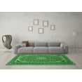 thumbnail image 3 of Ahgly Company Indoor Square Medallion Emerald Green Traditional Area Rugs, 8' Square, 3 of 4