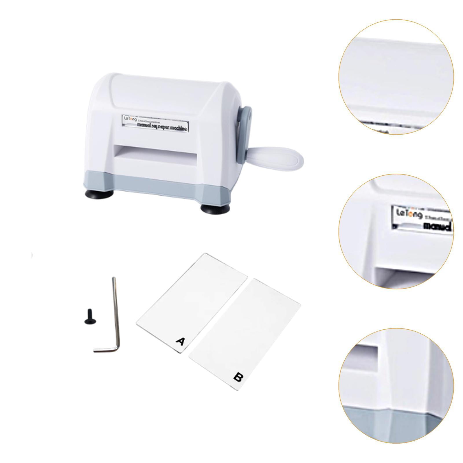 balikha Die Cutting Embossing Machine DIY Scrapbooking Birthday Gift Manual Embossing Machine Portable Die Cut Machine for Boys Girls White
