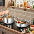 thumbnail image 4 of Costway 12 PCS Pots & Pans Set with Tempered Glass Lids Handles & 3-Ply Base 4 Stockpots, 4 of 9