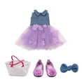 thumbnail image 4 of 5PCS Poupée Chiffons Robe Mignonne avec Pantalon Chaussures Bowknot Clip Sac à Main pour 18" Poupée, 4 of 9