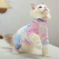 thumbnail image 4 of HQREA Sphynx Cats Warm Fleece Pajamas Hairless Cat Clothes Elastic T-Shirt for Cornish, Devon, Peterbald Onesie, 4 of 7